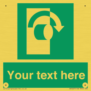Custom Turn Clockwise Sign